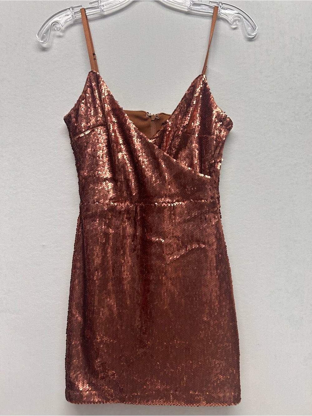 Lulu's Rose Gold Sequin Mini Dress